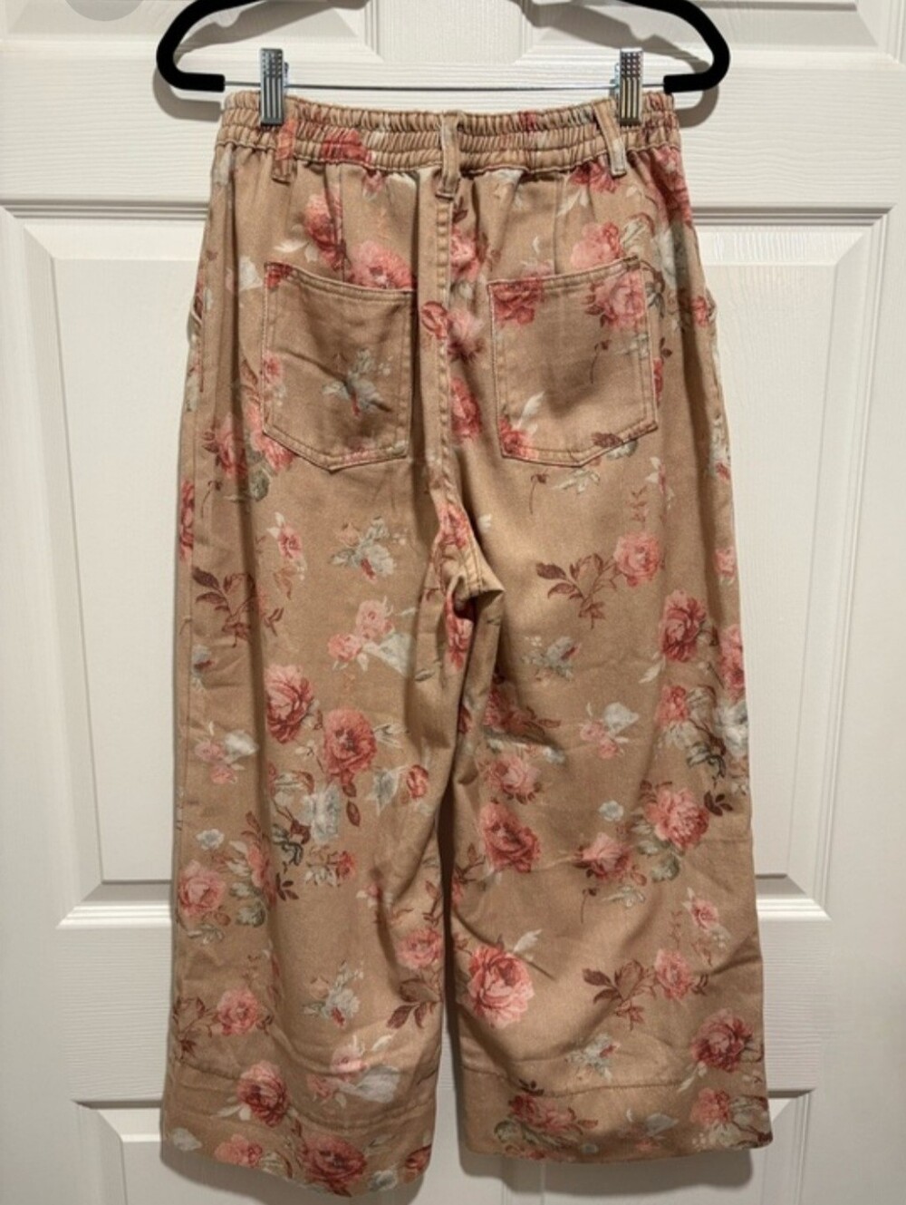 Loveimgs Khaki Floral Wide-Leg Baggy Mid-Rise Jeans - Picture 6 of 12